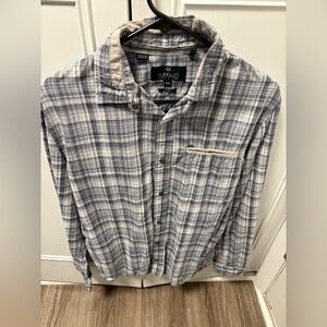 Buffalo David Bitton Men's Blue Plaid Long Sleeve Shirt